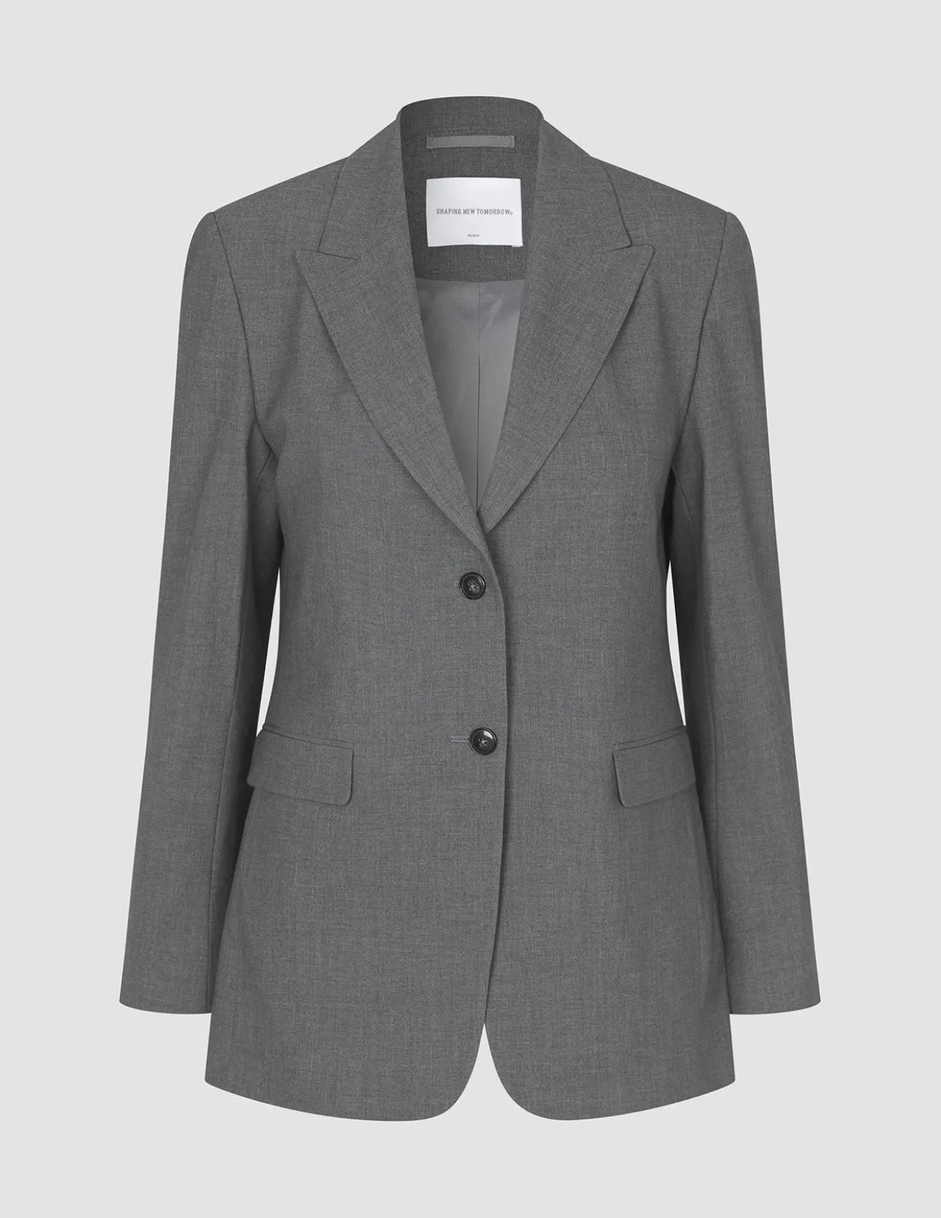 Essential Blazer Dark Grey Melange