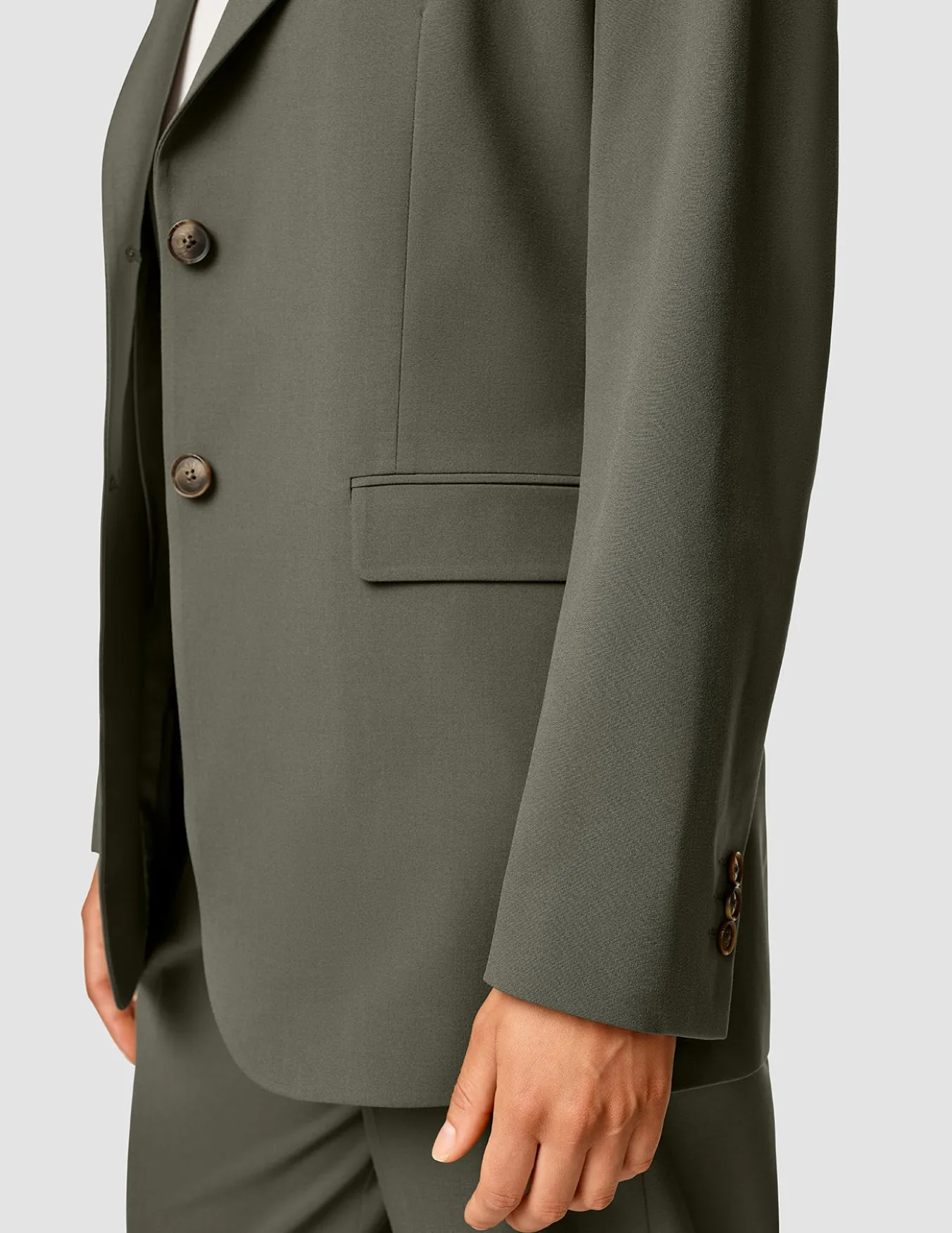 Essential Blazer Dark Olive