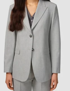 Essential Blazer Light Grey Pinstriped