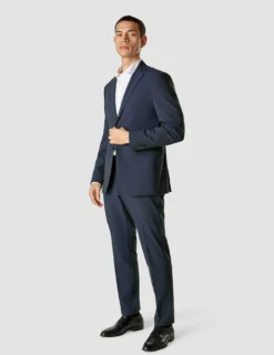 Essential Blazer Navy Melange Slim
