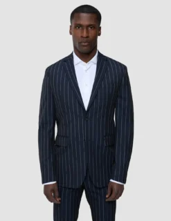 Essential Blazer Navy Stripes Regular