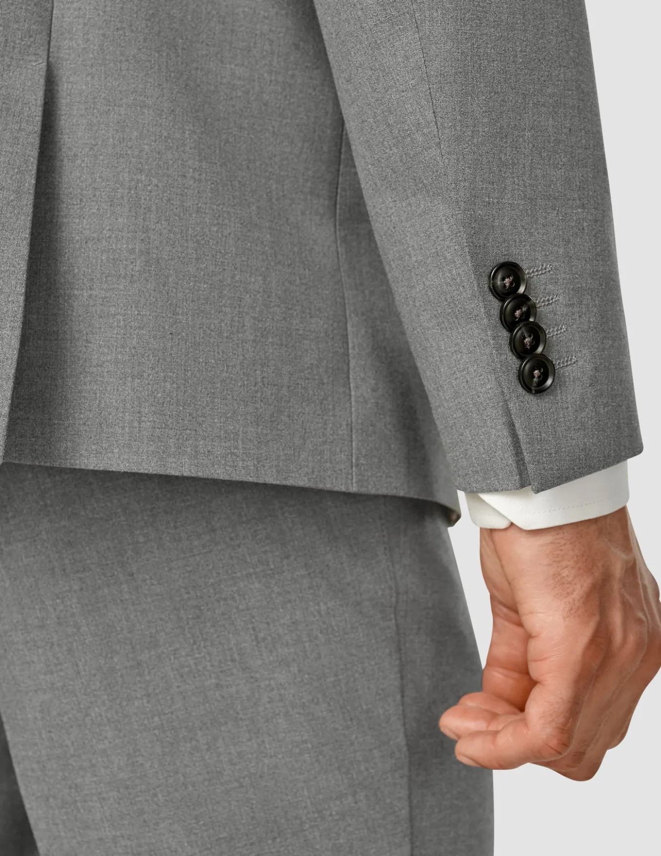 Essential Blazer Regular Dark Grey Melange