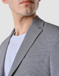 Essential Blazer Regular Duo Check Blue