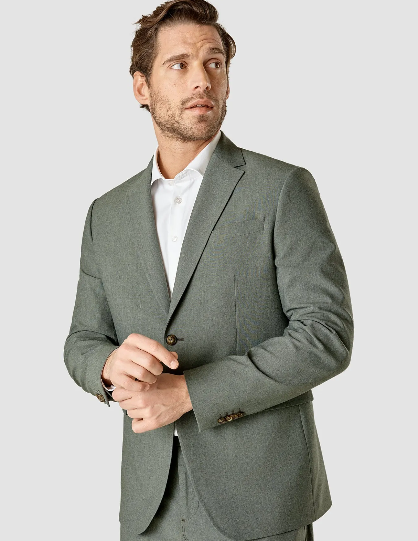 Essential Blazer Regular Green Melange