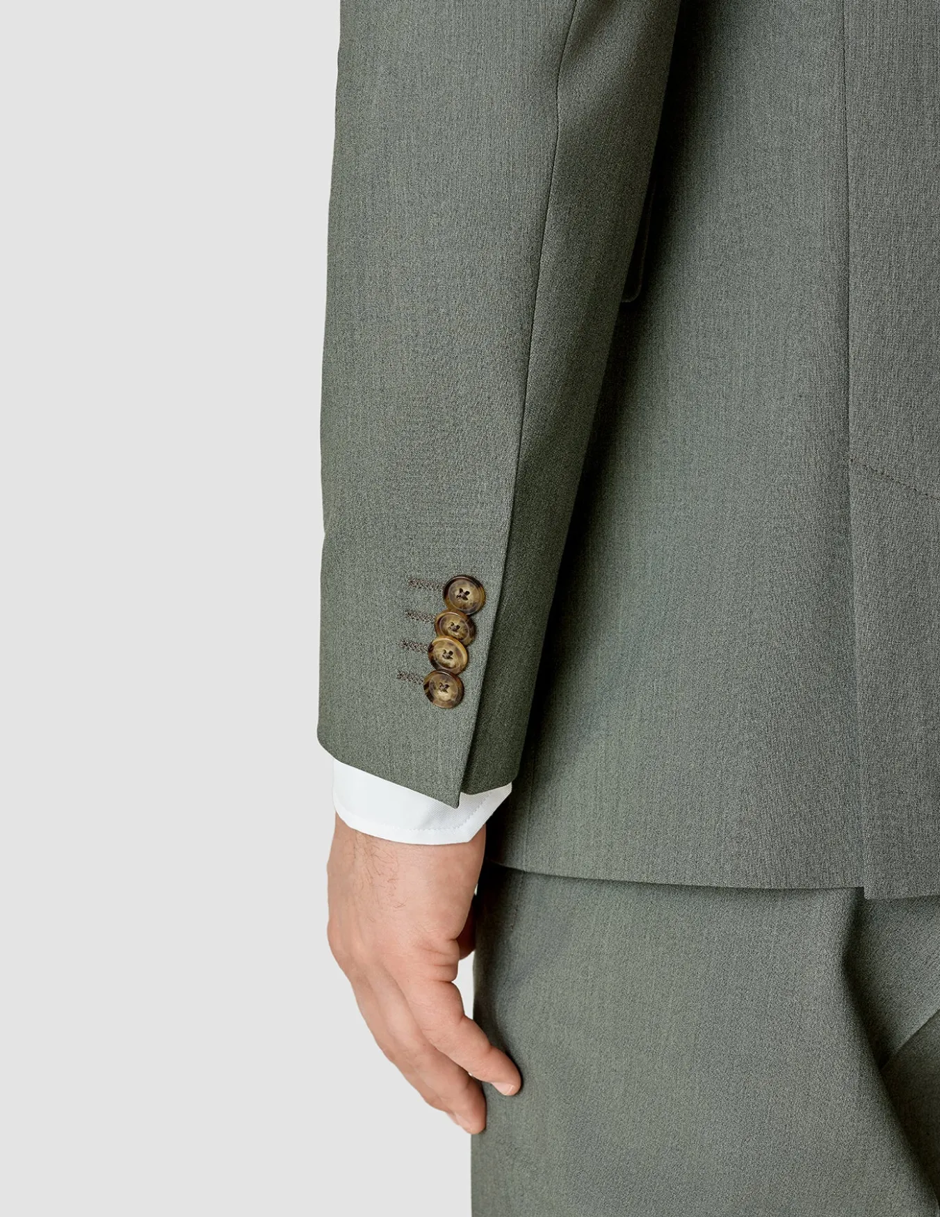 Essential Blazer Regular Green Melange