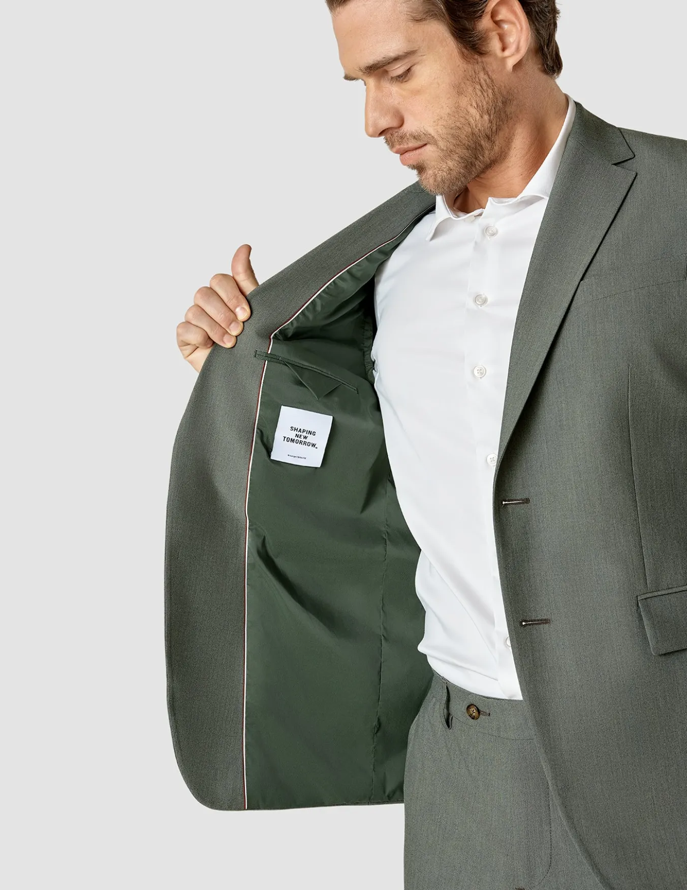 Essential Blazer Regular Green Melange