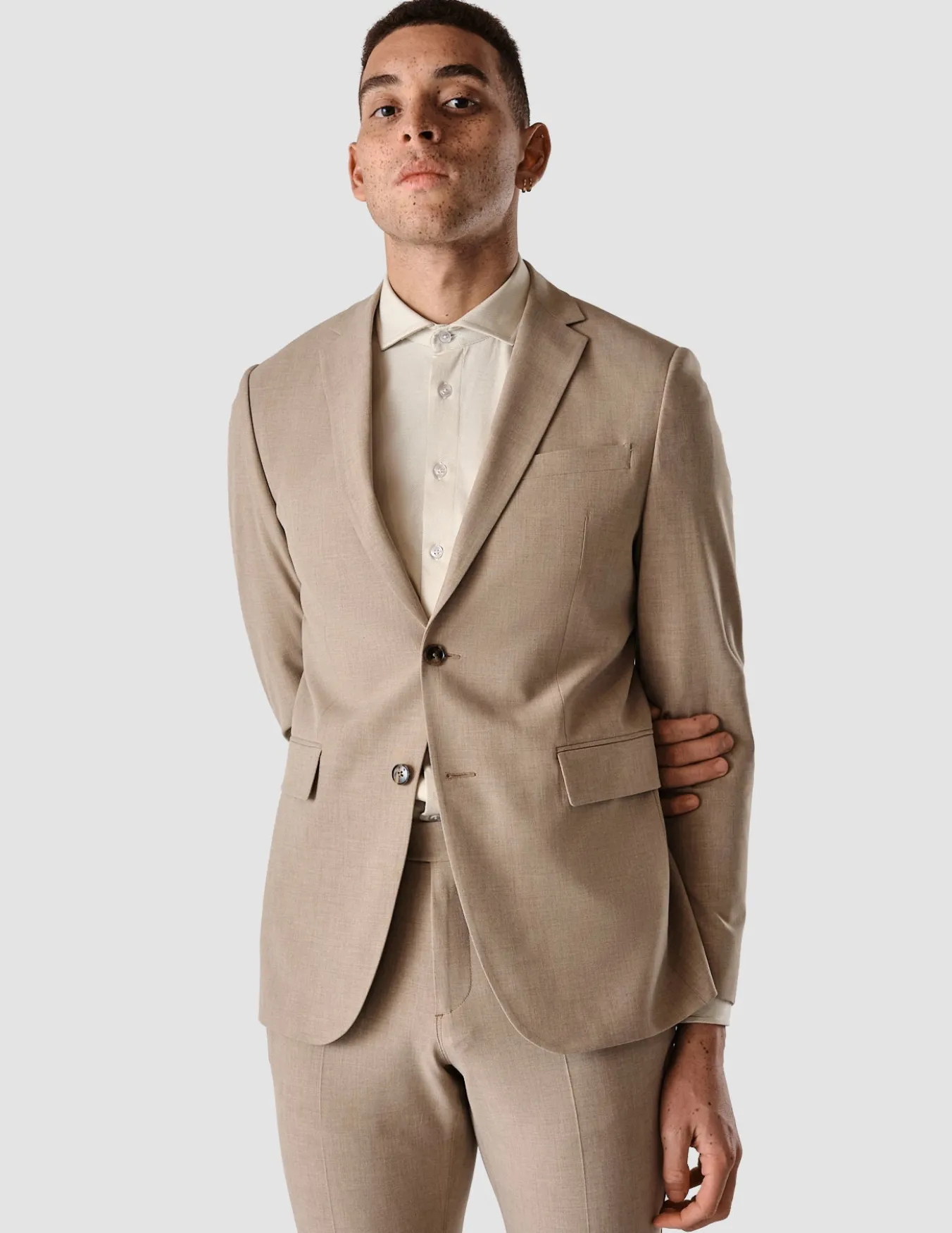 Essential Blazer Regular Sand Grain
