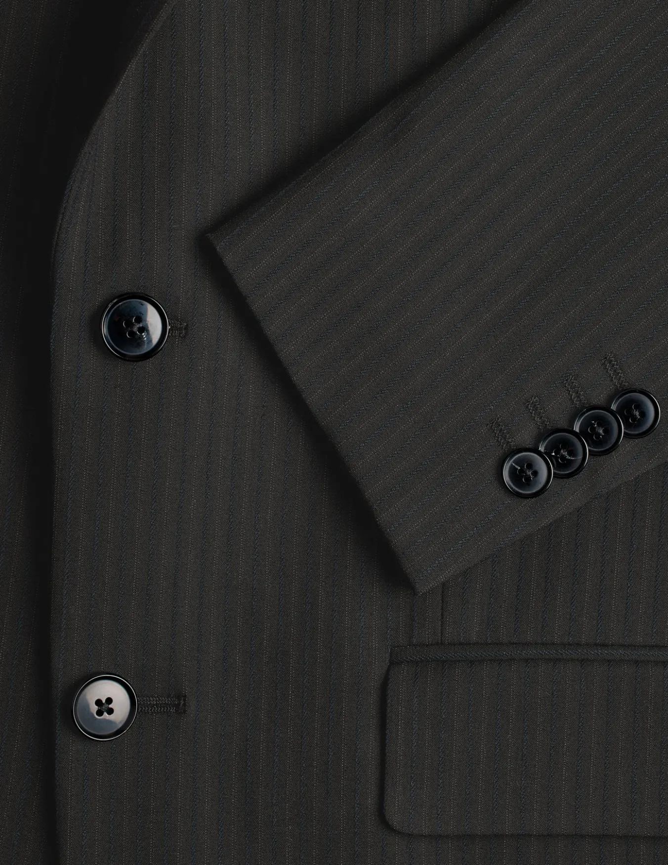 Essential Blazer Slim Asphalt Pinstripe