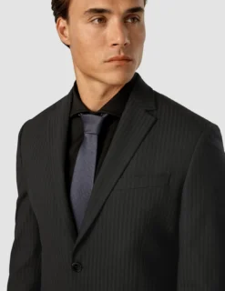 Essential Blazer Slim Asphalt Pinstripe