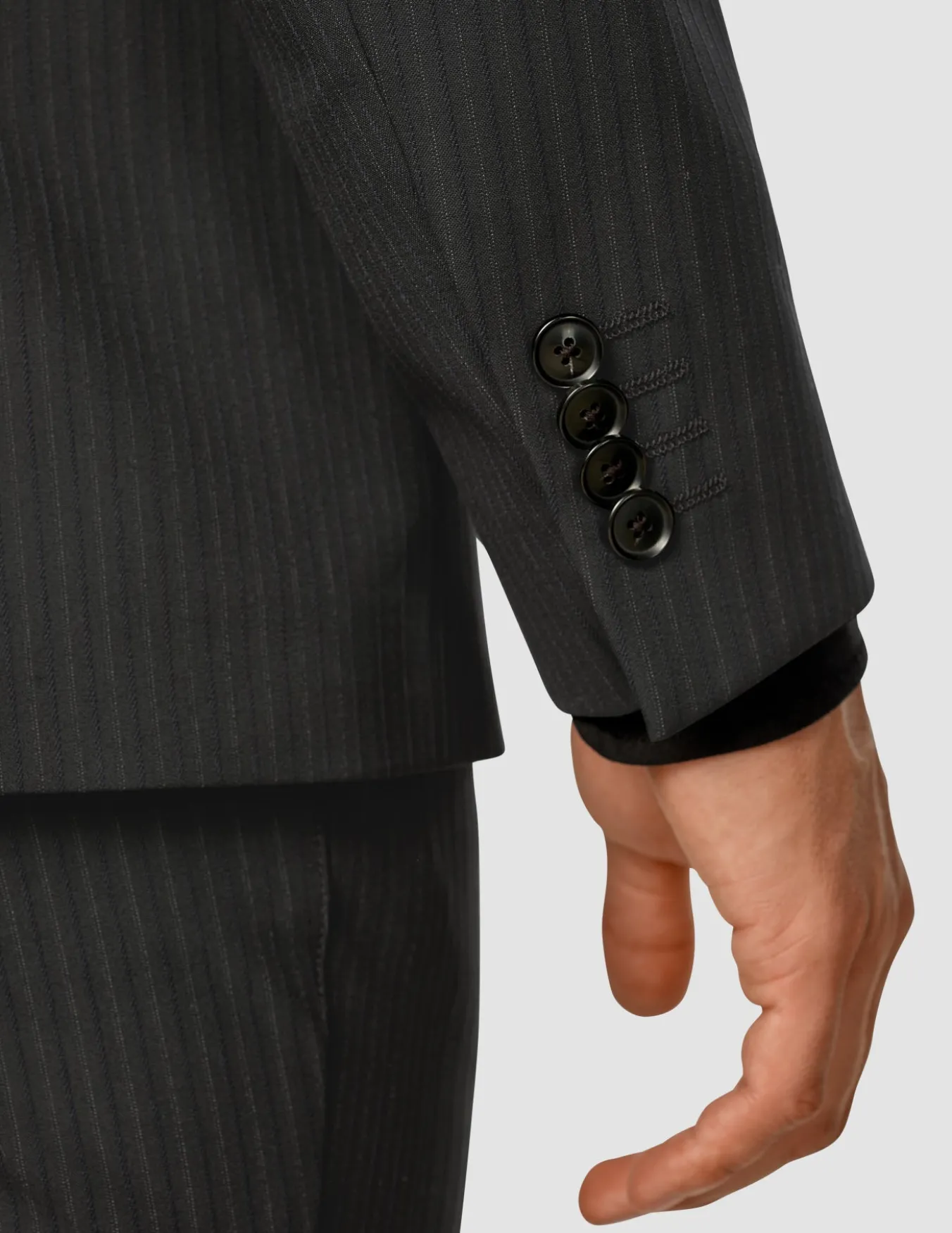Essential Blazer Slim Asphalt Pinstripe