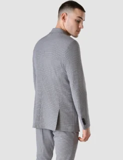 Essential Blazer Slim Duo Check Blue