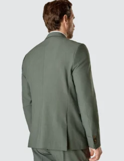 Essential Blazer Slim Green Melange