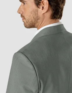 Essential Blazer Slim Green Melange