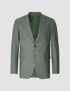 Essential Blazer Slim Green Melange
