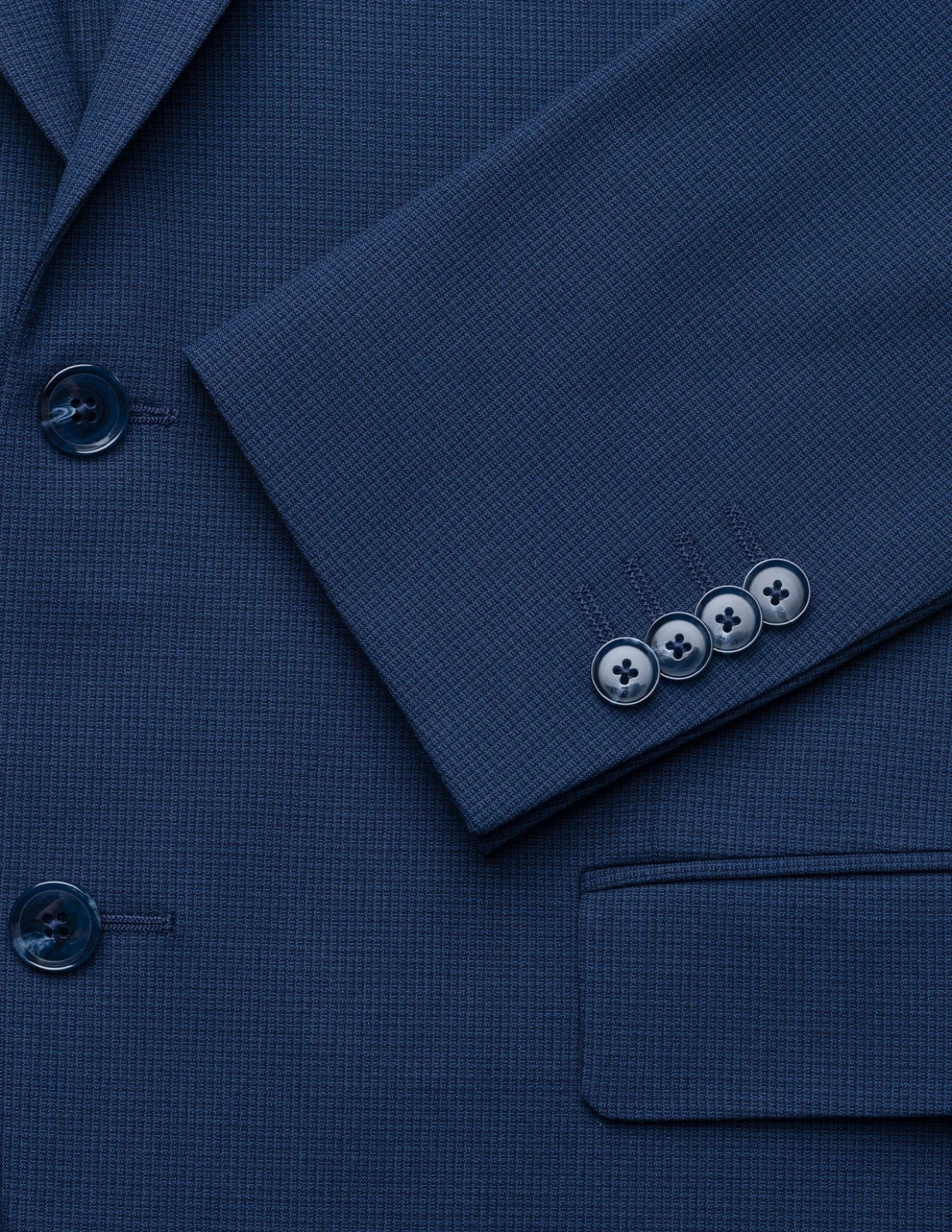 Essential Blazer Slim Navy Checks