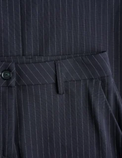 Essential Maxi Skirt Navy Pinstripe