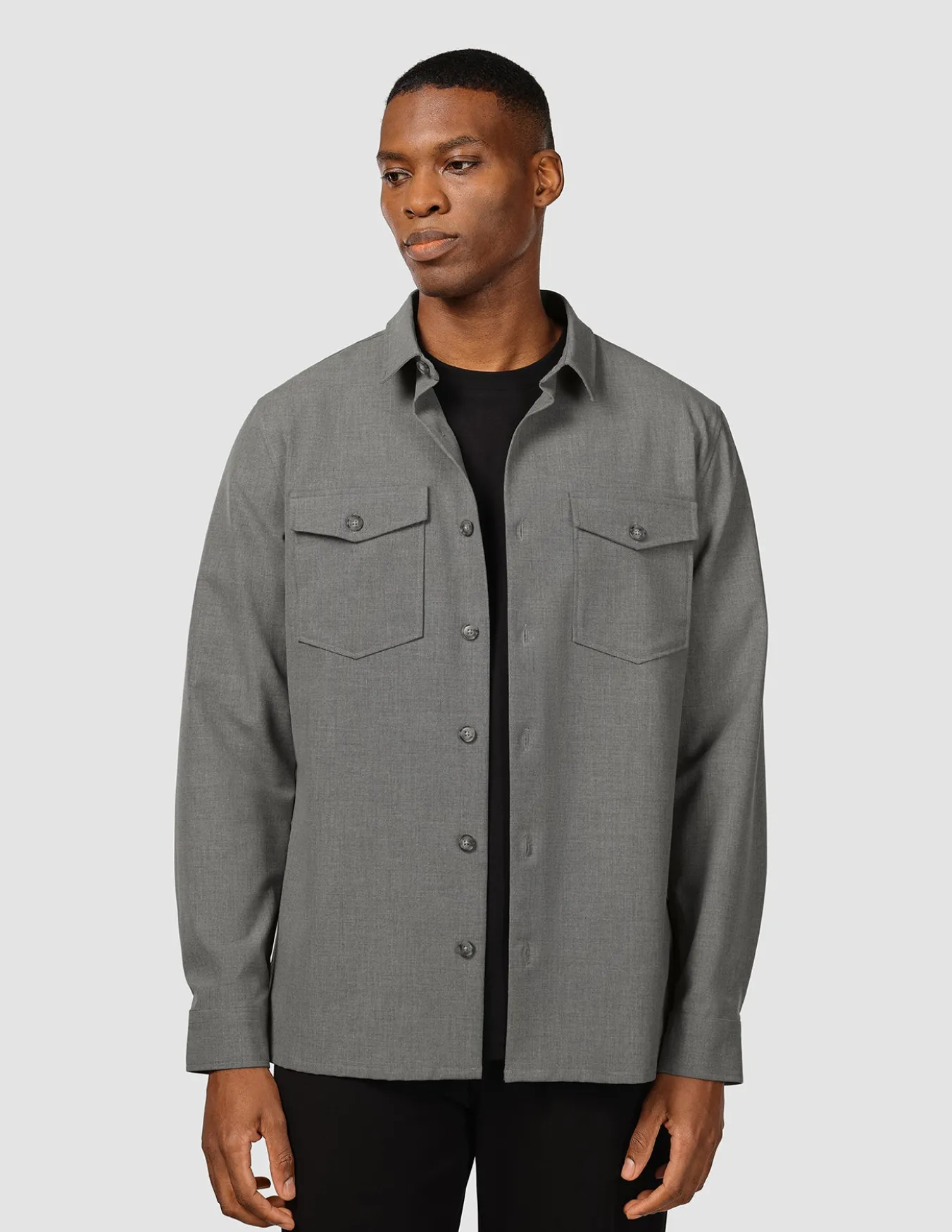 Essential Overshirt Cloud Grey