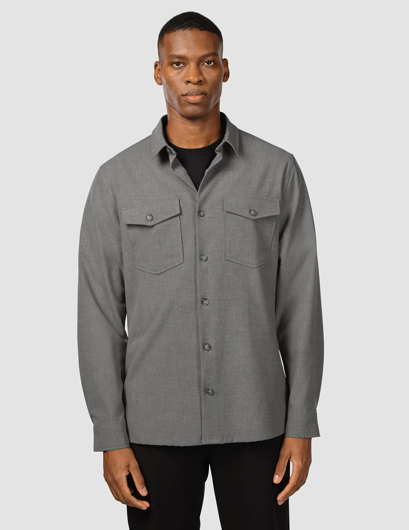 Essential Overshirt Cloud Grey