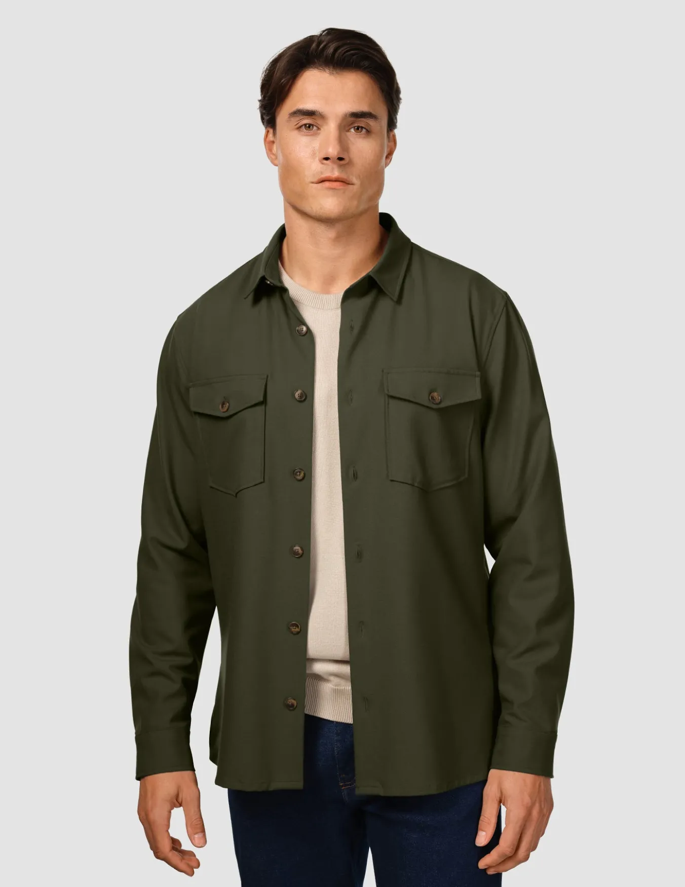Essential Overshirt Clover Green