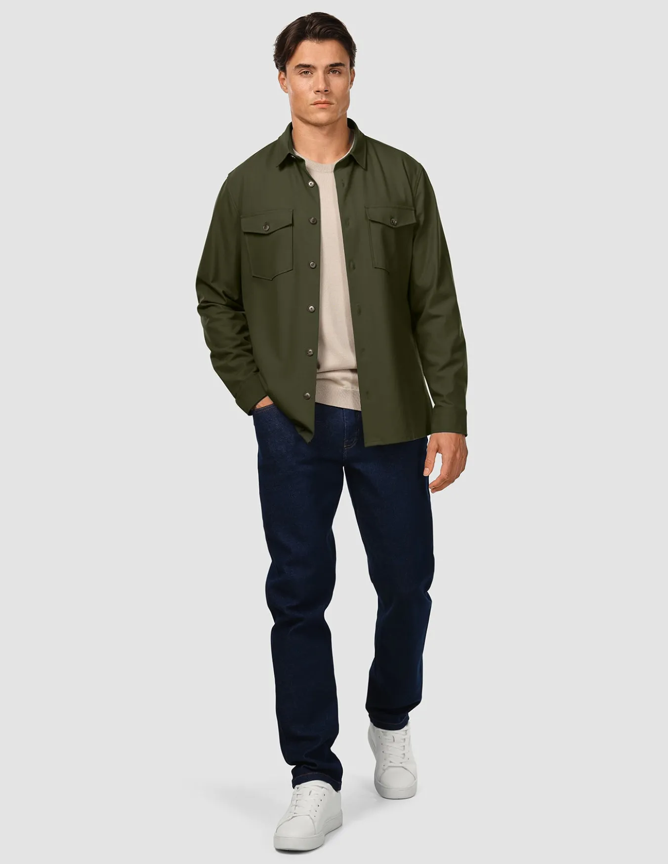 Essential Overshirt Clover Green