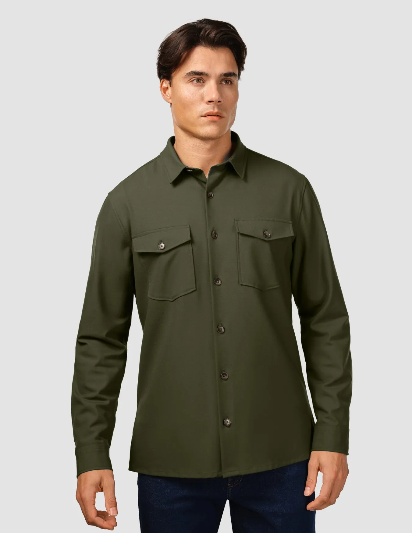 Essential Overshirt Clover Green
