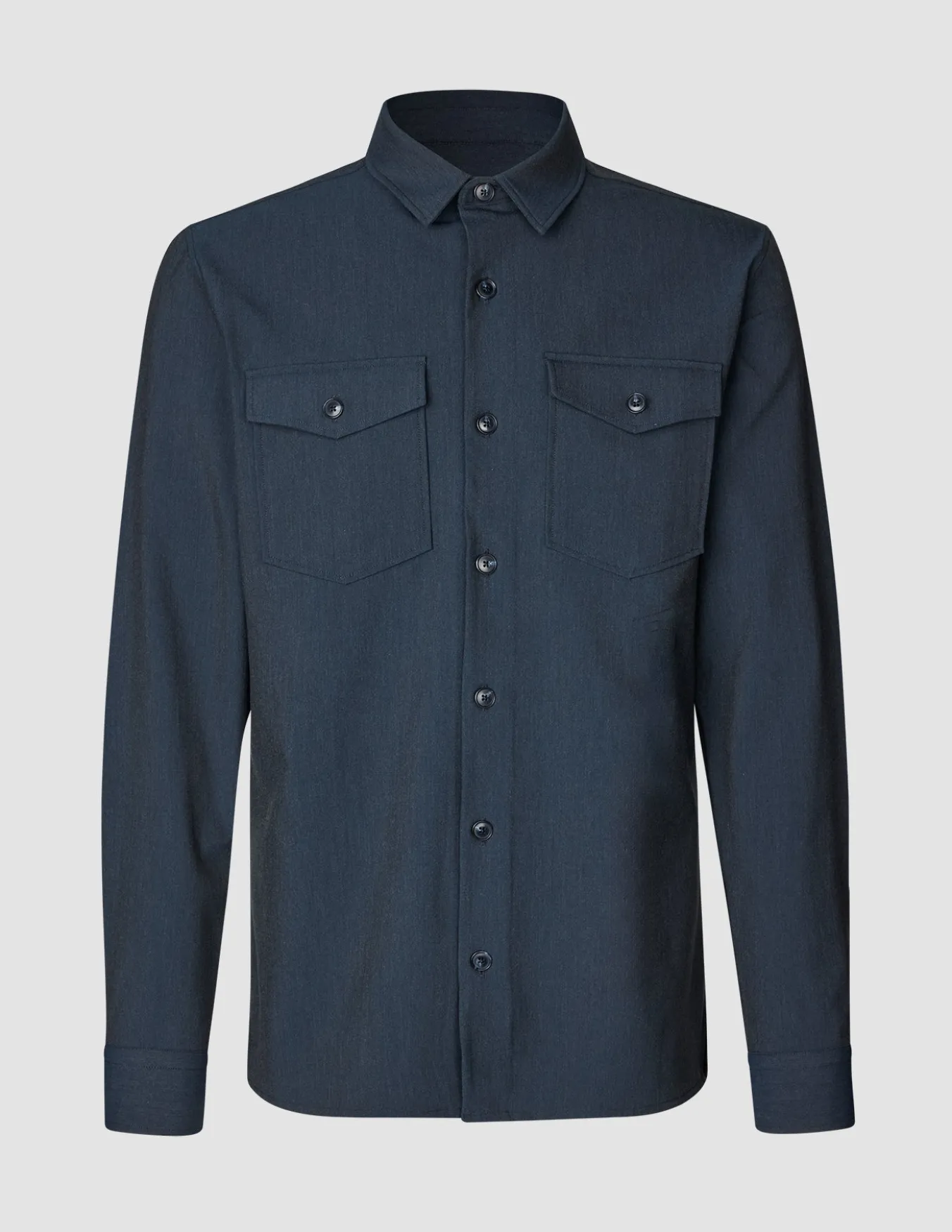 Essential Overshirt Navy Melange