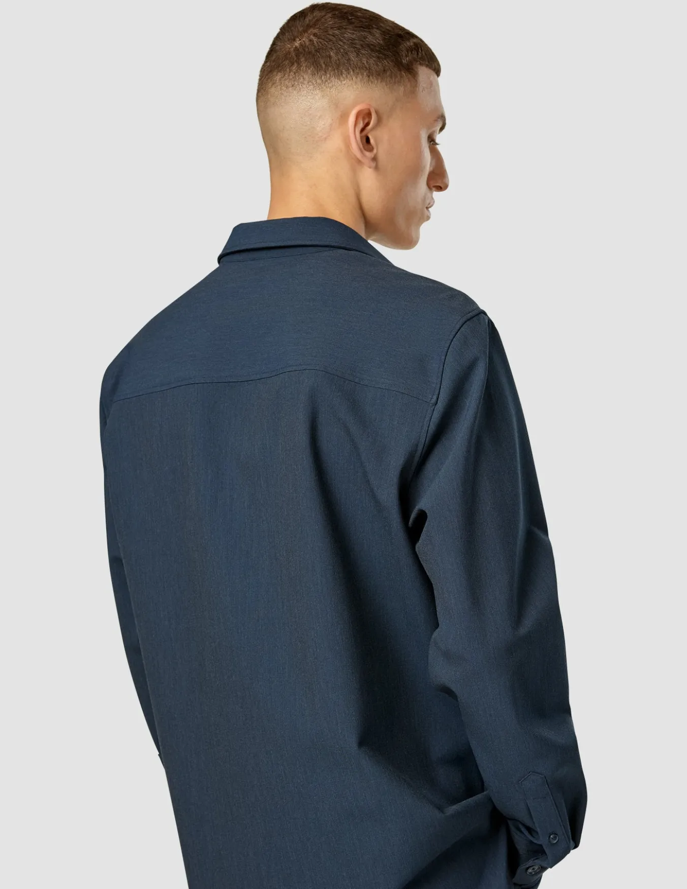 Essential Overshirt Navy Melange