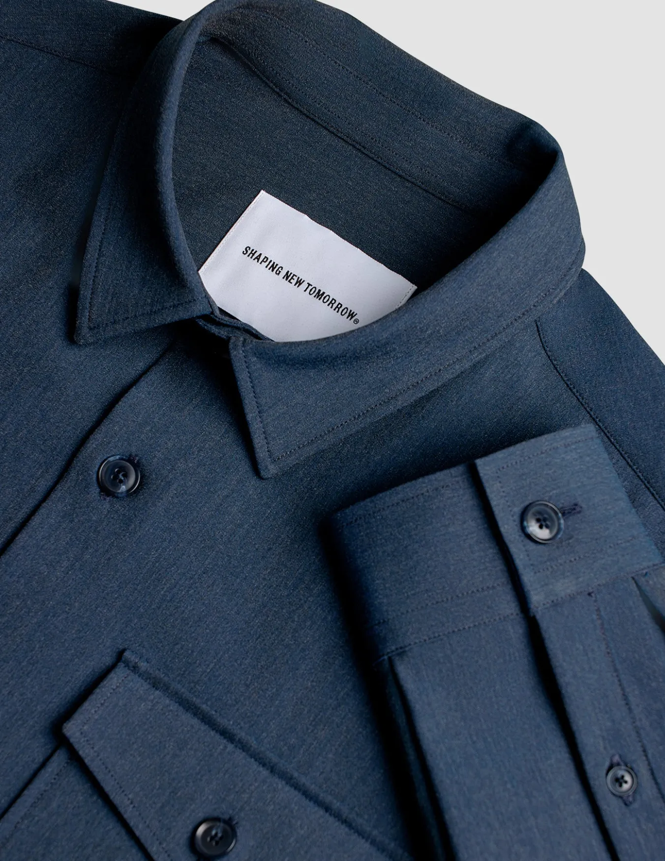 Essential Overshirt Navy Melange