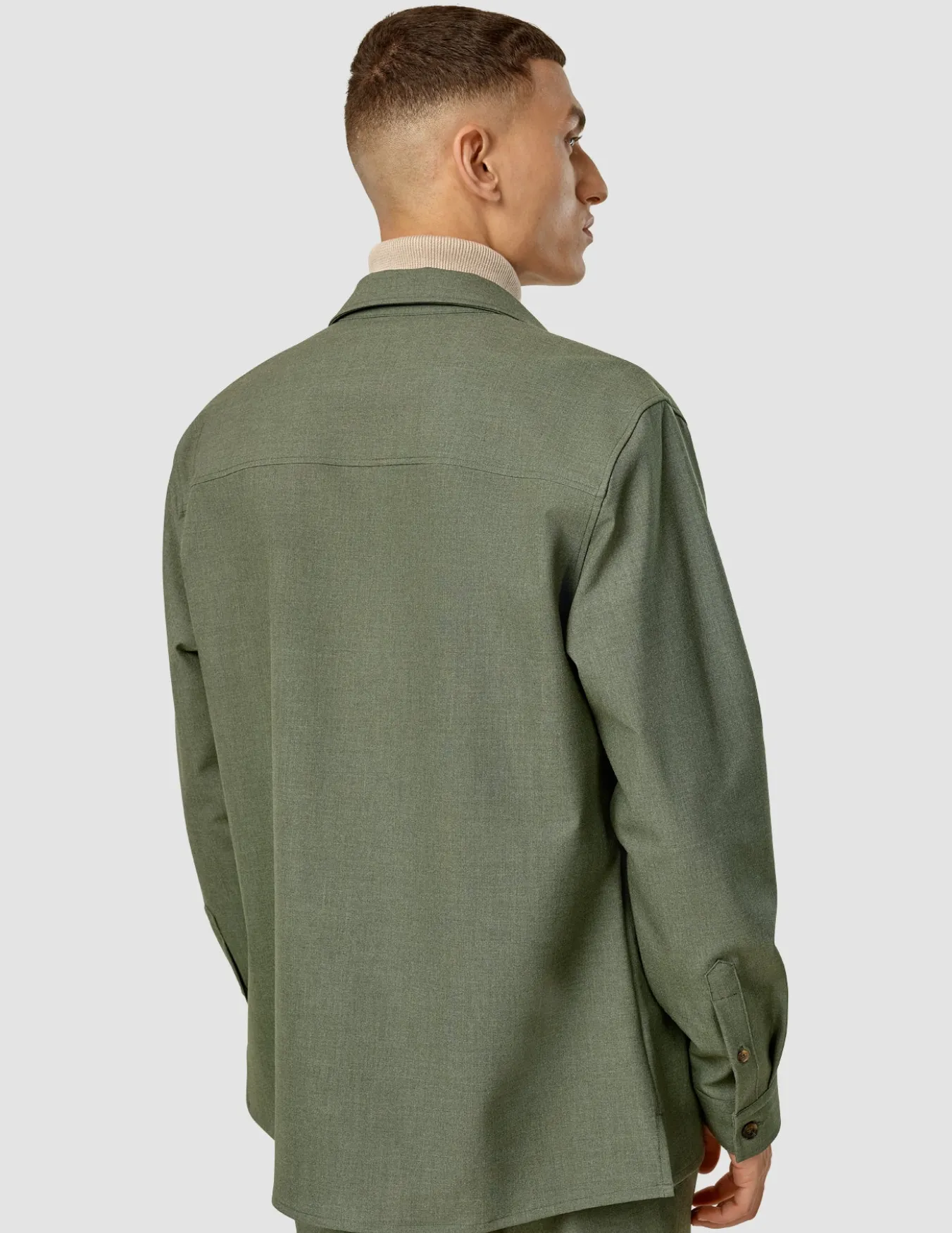 Essential Overshirt Nightfall Green Melange