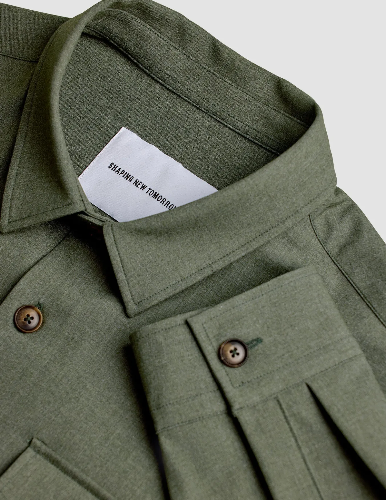 Essential Overshirt Nightfall Green Melange
