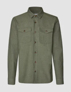 Essential Overshirt Nightfall Green Melange