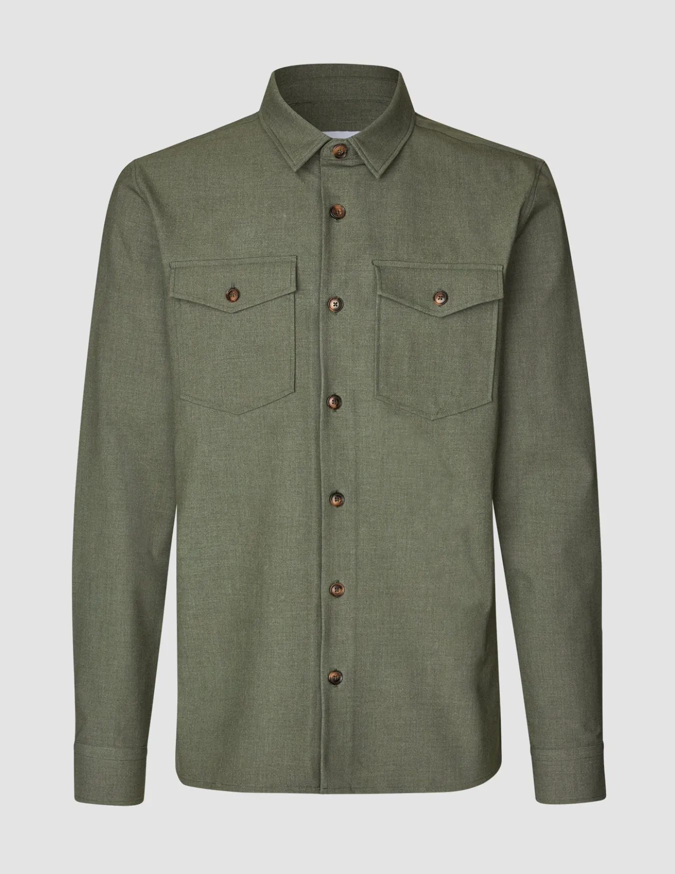 Essential Overshirt Nightfall Green Melange