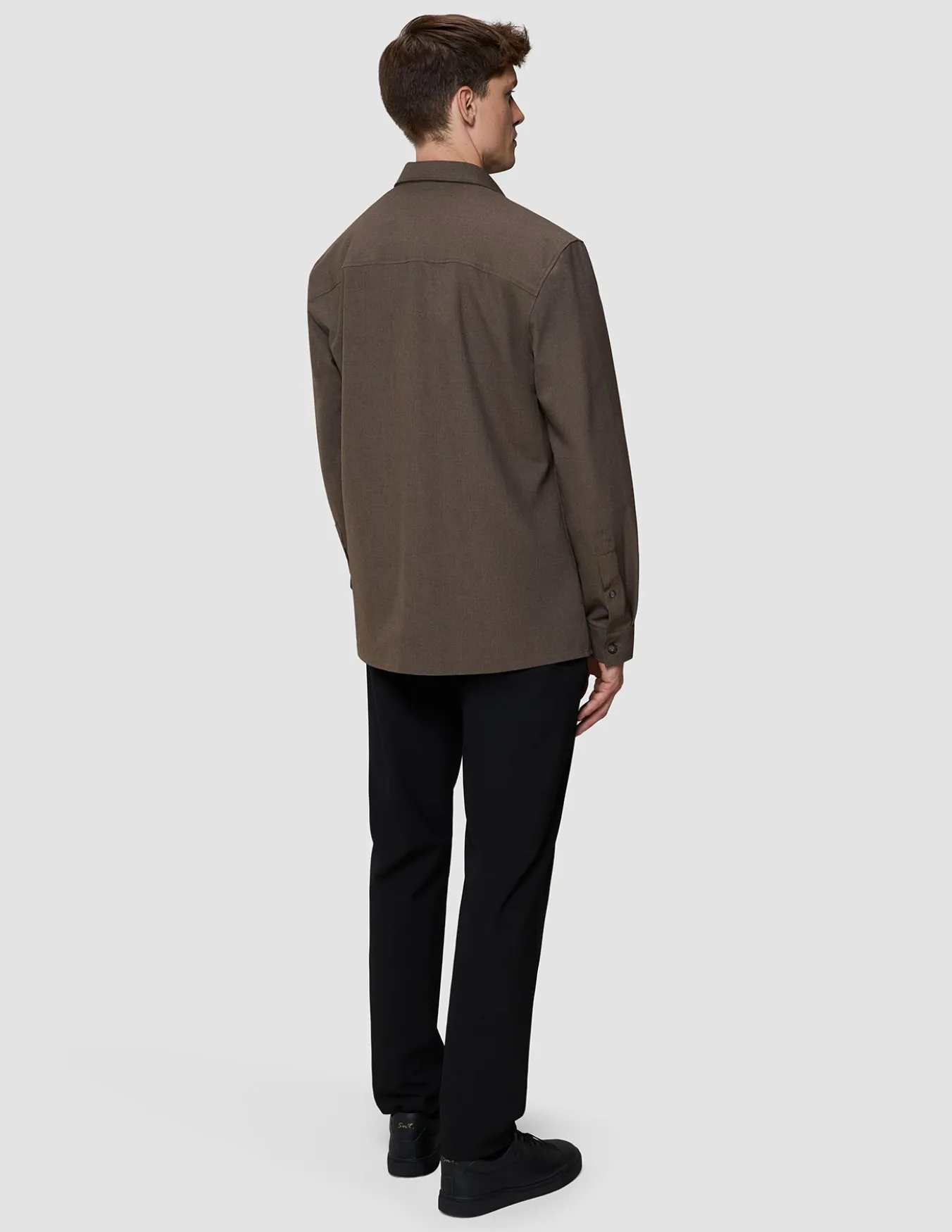 Essential Overshirt Saddle Brown Melange