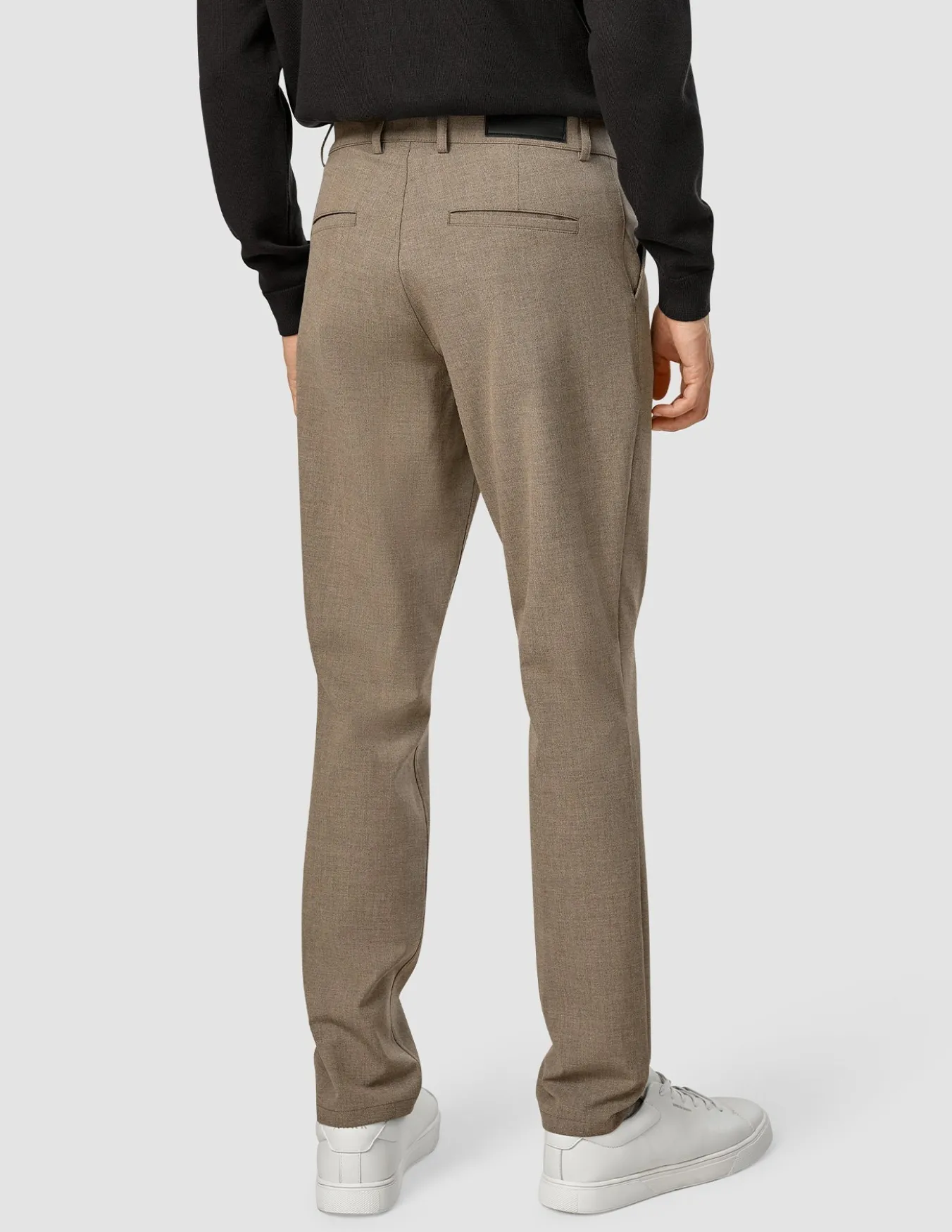 Essential Pants Regular Dark Beige Melange