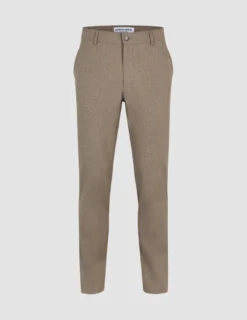 Essential Pants Regular Dark Beige Melange