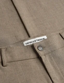Essential Pants Regular Dark Beige Melange