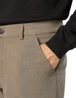 Essential Pants Regular Dark Beige Melange