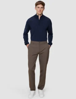 Essential Pants Regular Saddle Brown Melange