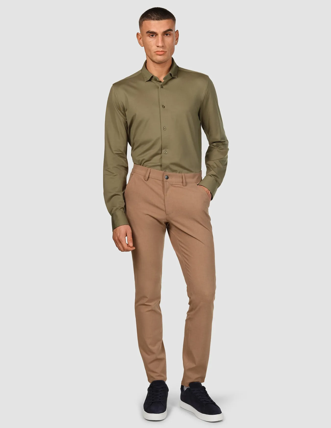 Essential Pants Regular Sand Melange