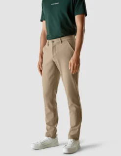Essential Pants Slim Plaid Khaki