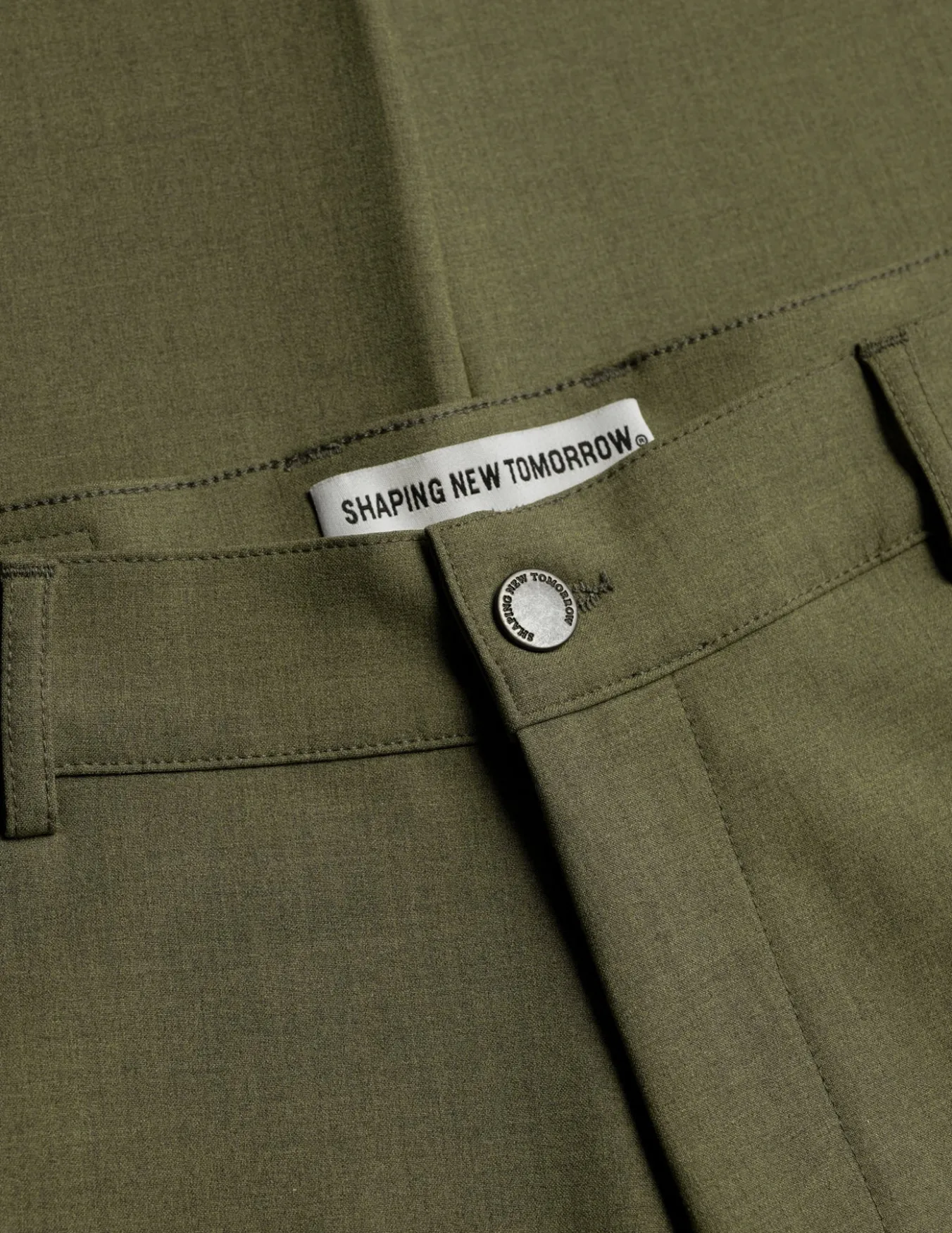 Essential Pants Slim Remote Green Melange