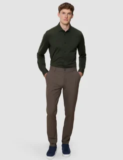 Essential Pants Slim Saddle Brown Melange