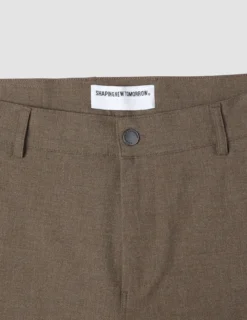 Essential Pants Slim Saddle Brown Melange