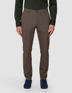 Essential Pants Slim Saddle Brown Melange