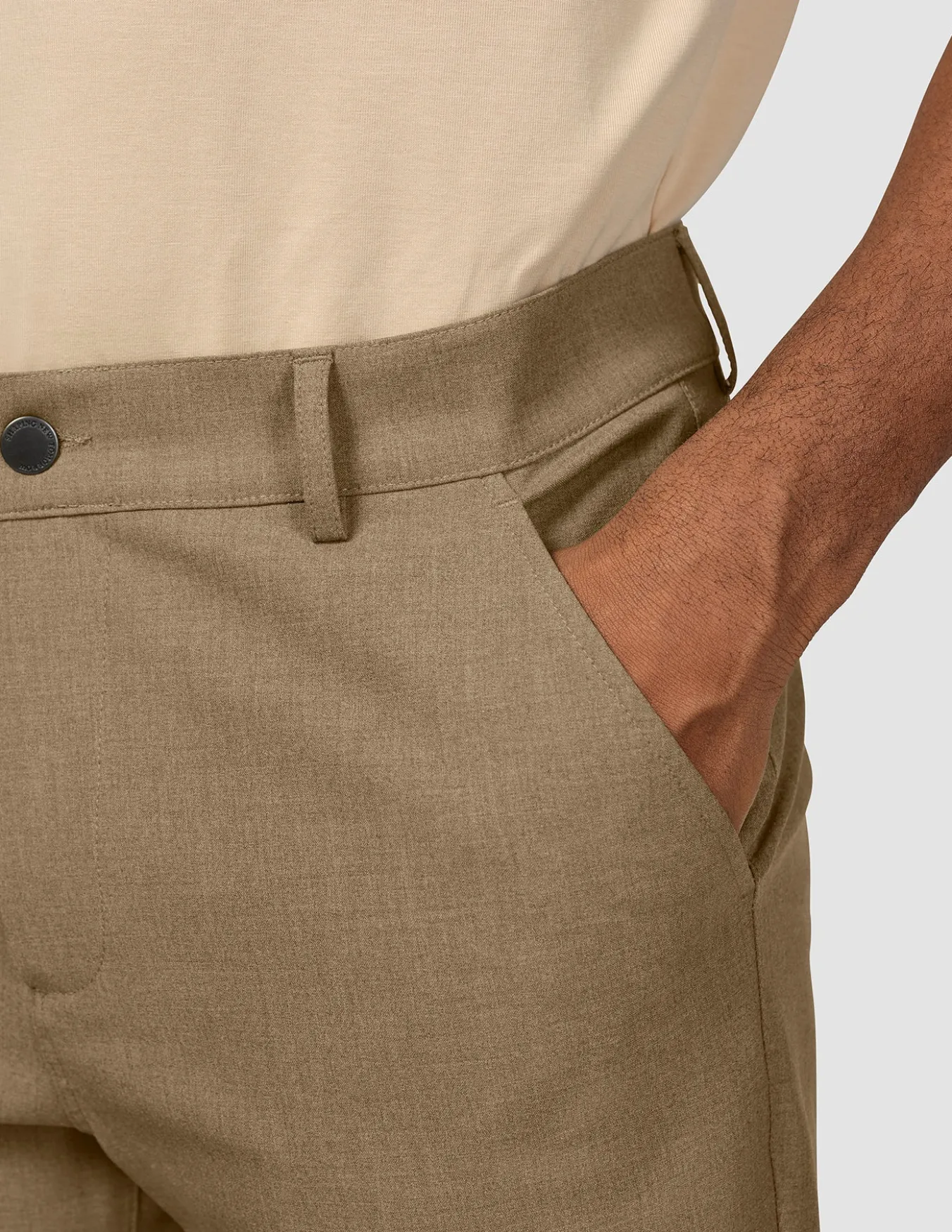 Essential Pants Slim Vintage Brown Melange