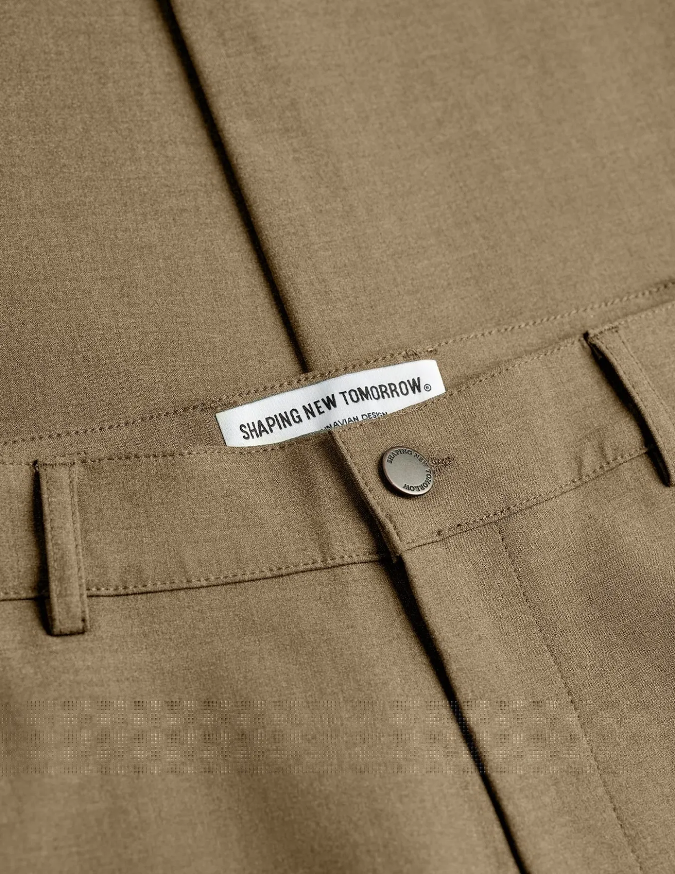 Essential Pants Slim Vintage Brown Melange