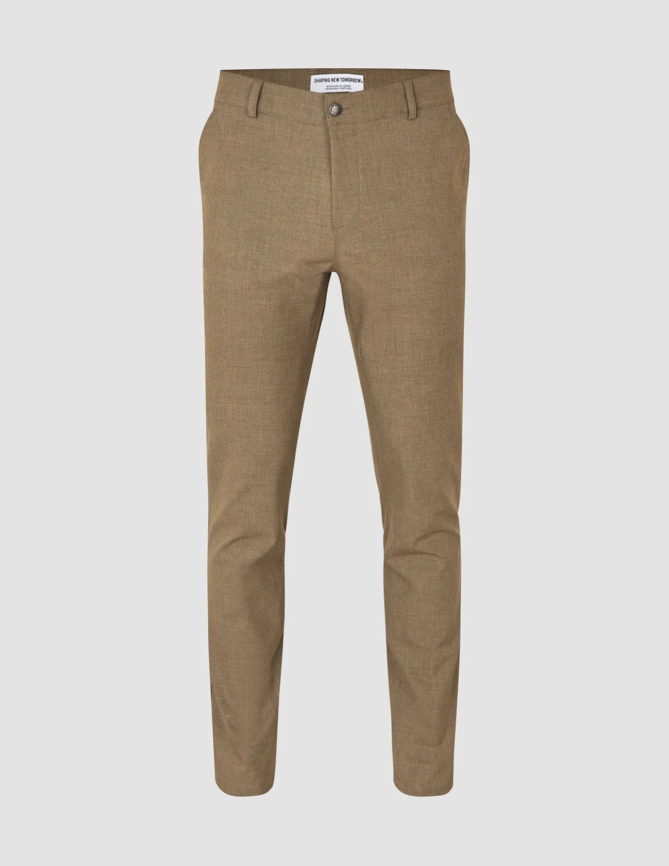 Essential Pants Slim Vintage Brown Melange