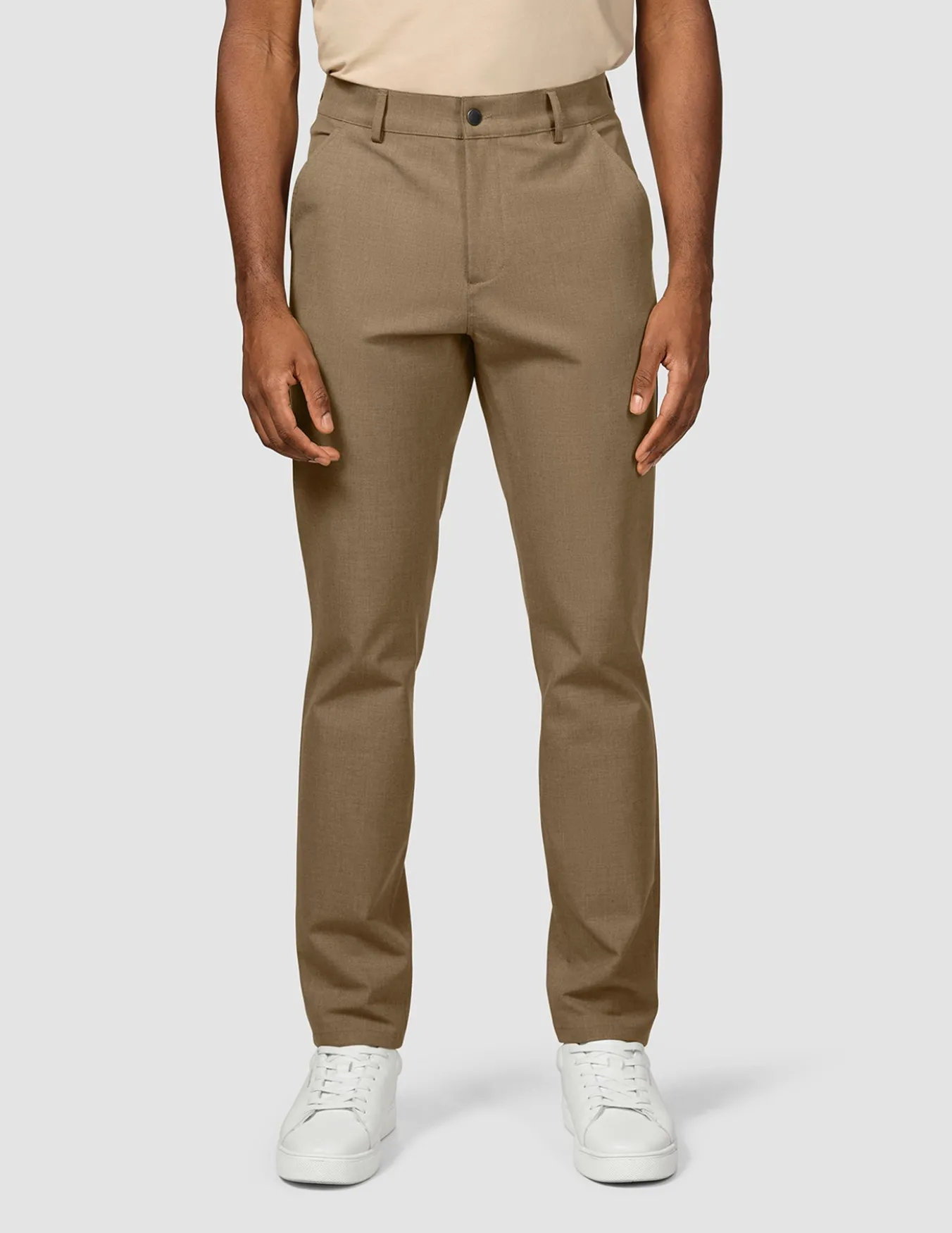 Essential Pants Slim Vintage Brown Melange