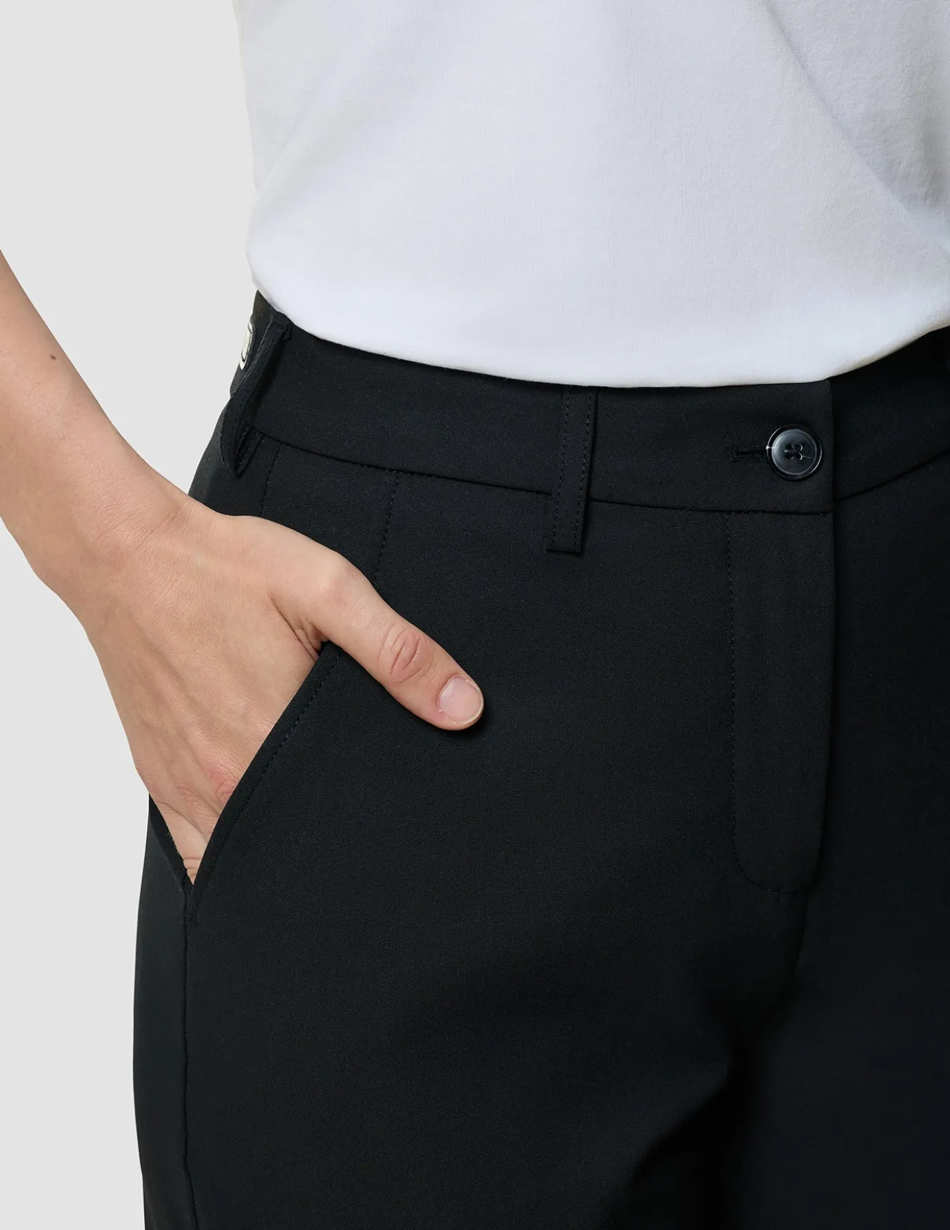 Essential Pants Straight Black