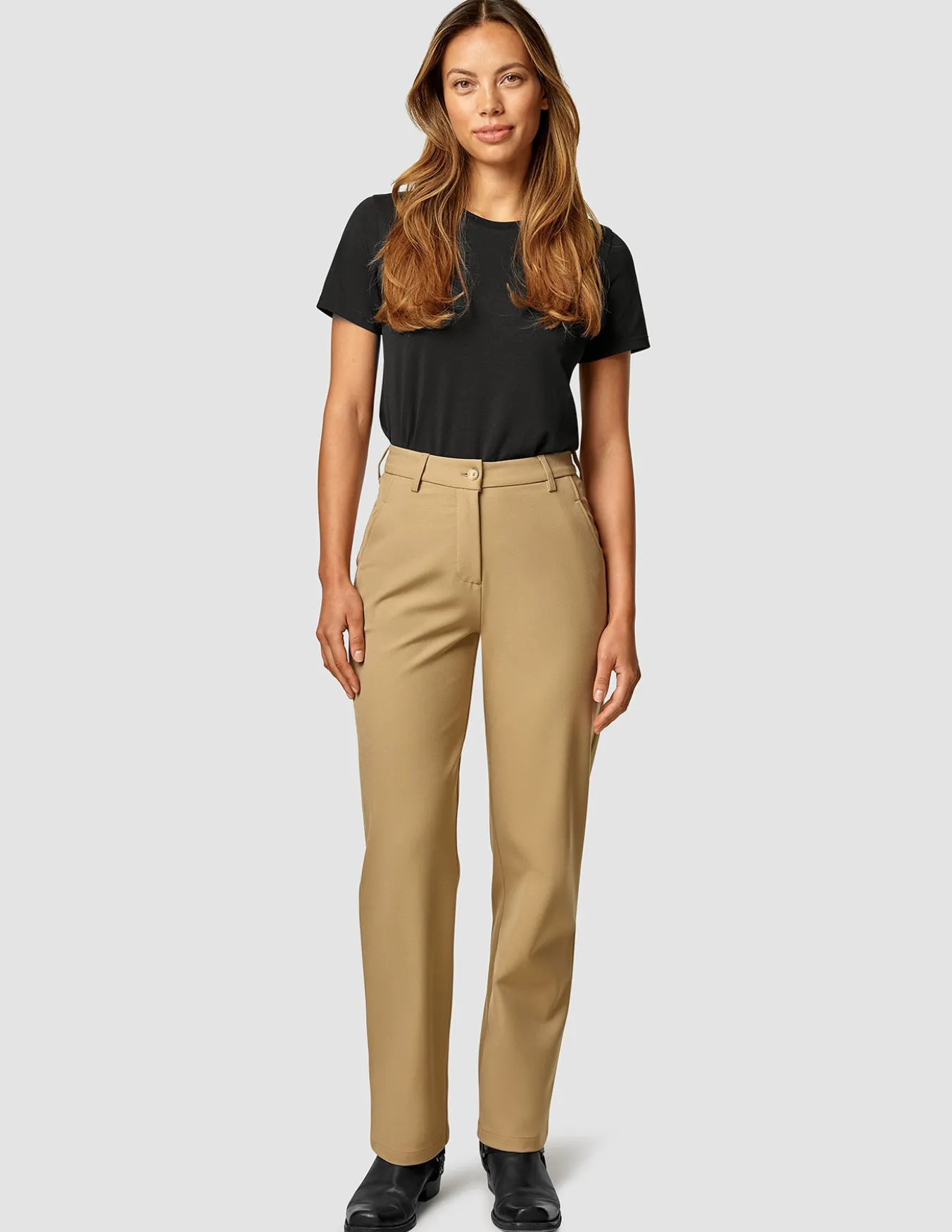 Essential Pants Straight Caramel